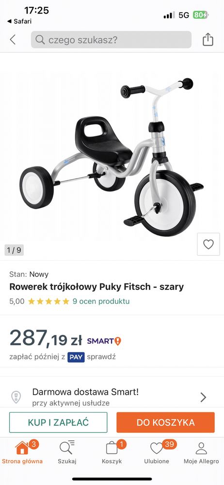 Rowerek trójkołowy Puky Fitsch