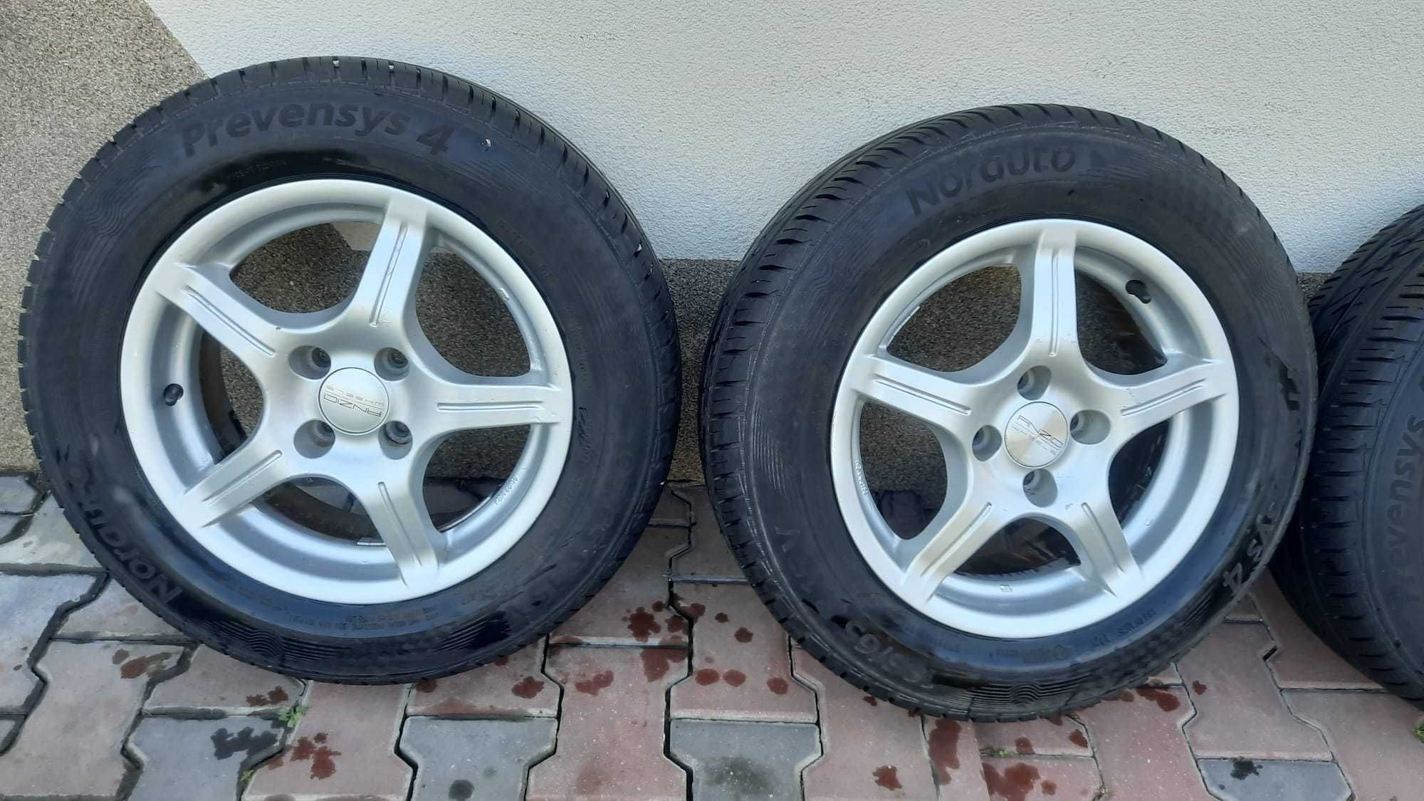 Felgi Koła Corsa Meriva Clio 15 cali 4x100 ET38 Lato 195/65/15 Wysyłka