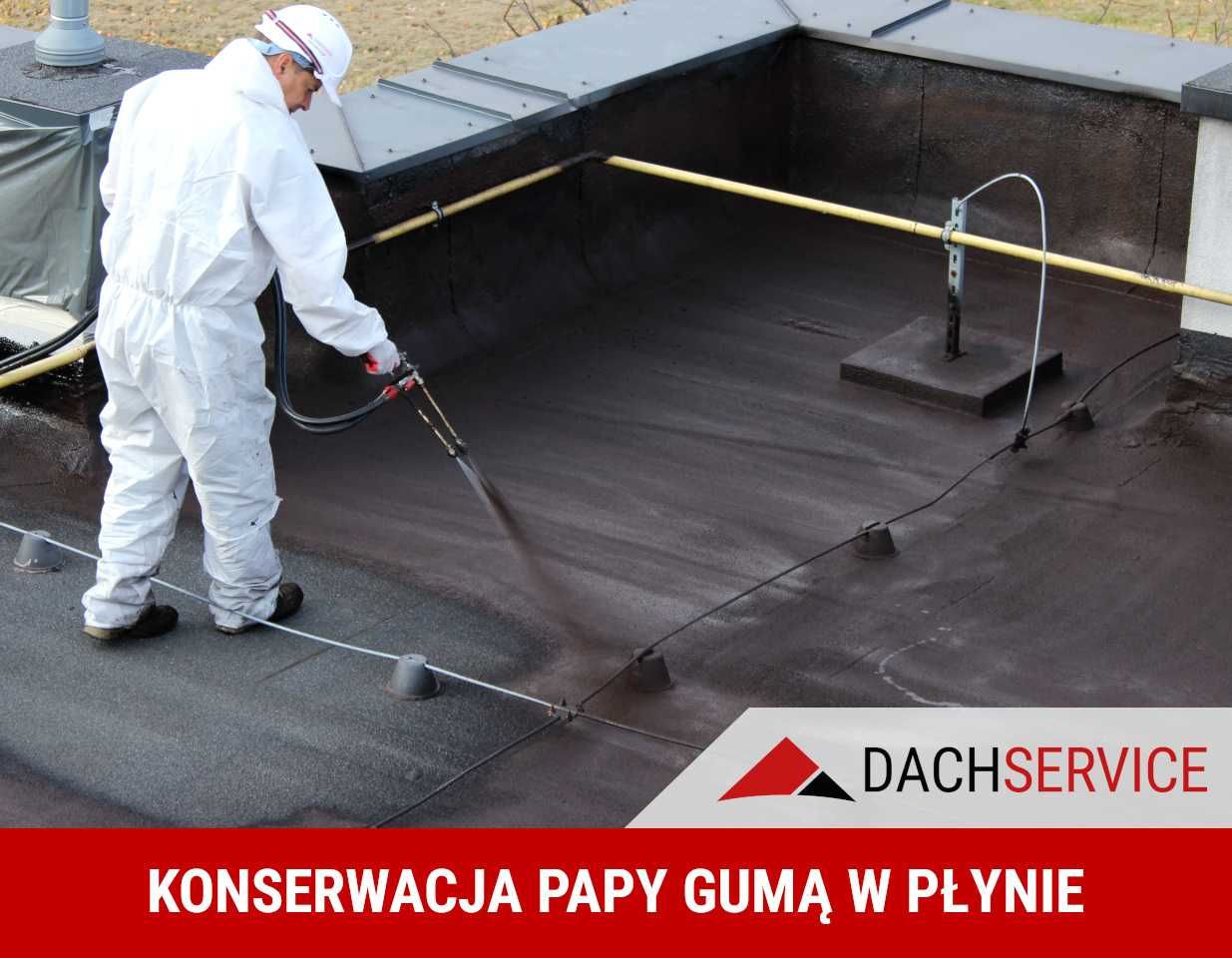 Naprawa dachów z papy, hydroizolacje gumą w płynie - Dach Service