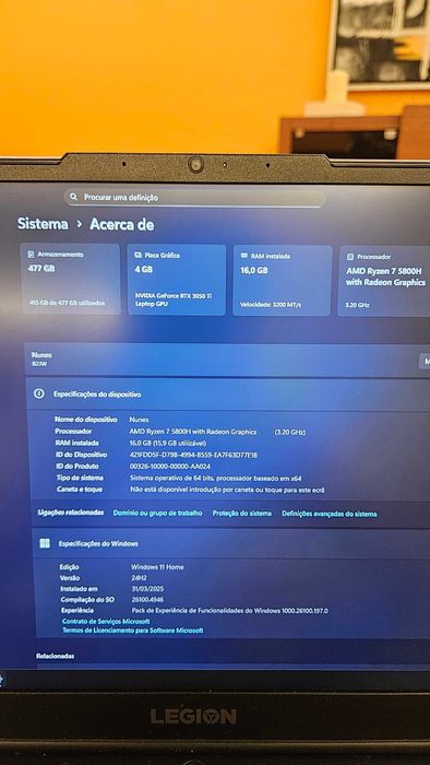 Lenovo Legion 5 Como Novo