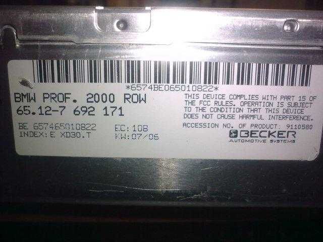 BMW PROFESSIONAL 2000 ECE - naprawa wzmacniacz audio tuner
