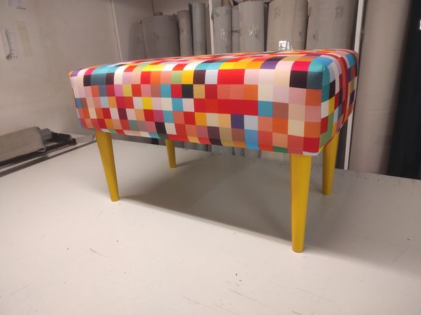 Pufa ławeczka tapicerowana siedzisko podnóżek dla dzieci