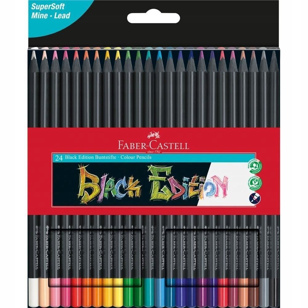 Kredki Trójkątne Black Edition 24 Faber Castell