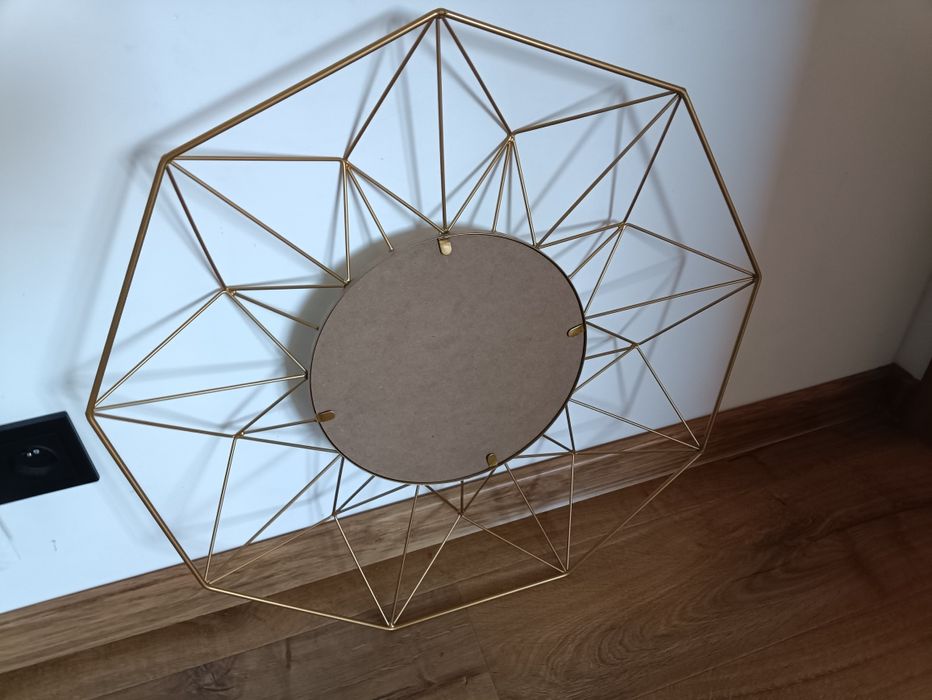 Złote lustro, diamond, loft