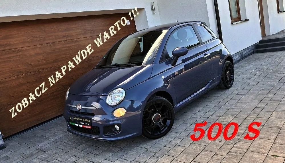 Fiat 500 *500 S*skóra+alcantara*cieta kierownica*klima*alu*sliczny