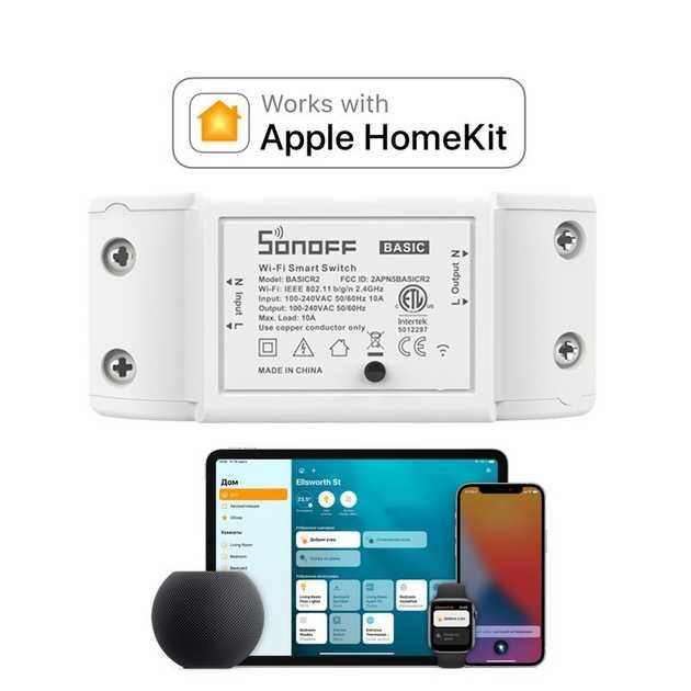 WiFi реле Apple Homekit. Розетки. реле с датчиками температуры, ворот