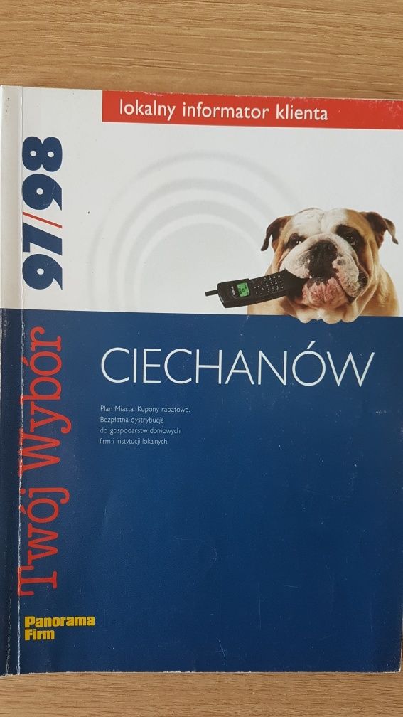 Lokalny informator klienta. Telefony firm Ciechanów. Rok 1997/98. PF.