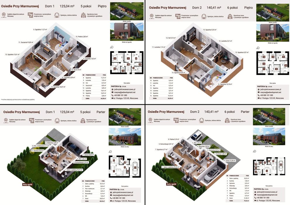 Wyjątkowe domy z pełnym piętrem w Jabłonnie! Osiedle Przy Marmurowej