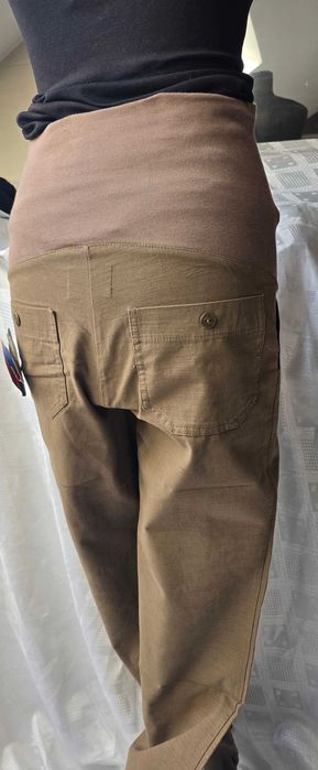 spodnie ciążowe z wysokim pasem S