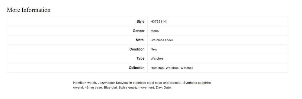 Hamilton Jazzmaster Seaview Day Date Blue Dial