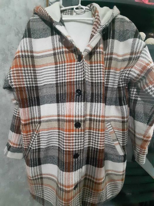 Пальто/рубашка/з капюшоном + шапка + перчатки