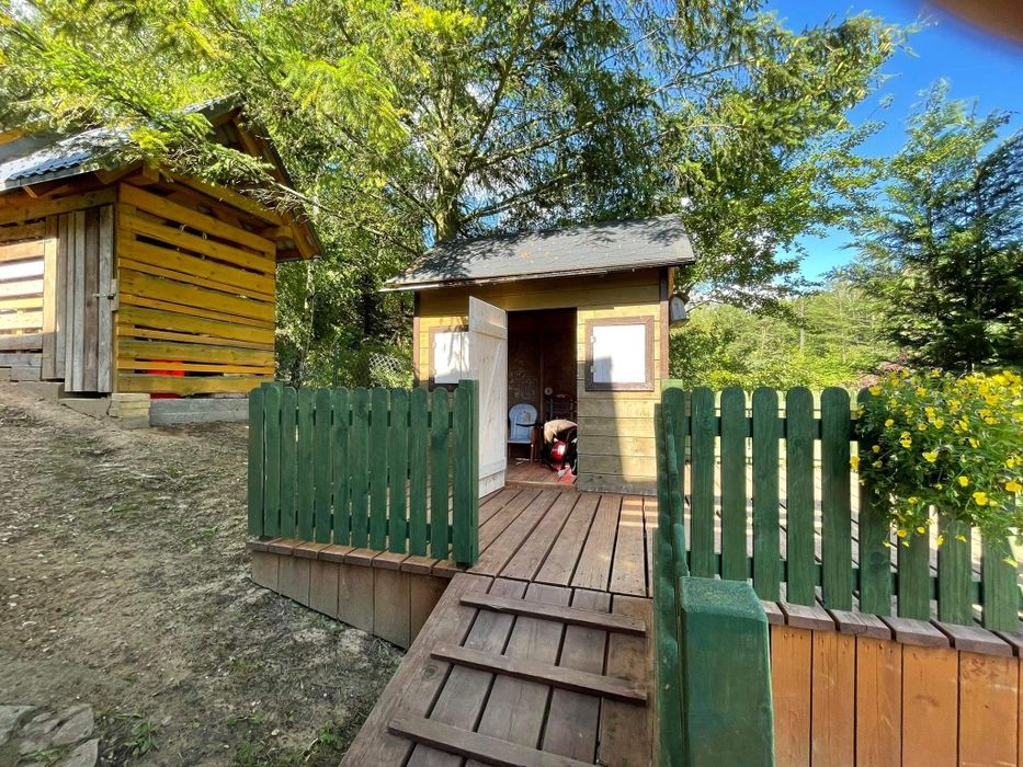 Domek Góralski Zuzia z jakuzzi/balią na Kaszubach nad jeziorem Deka