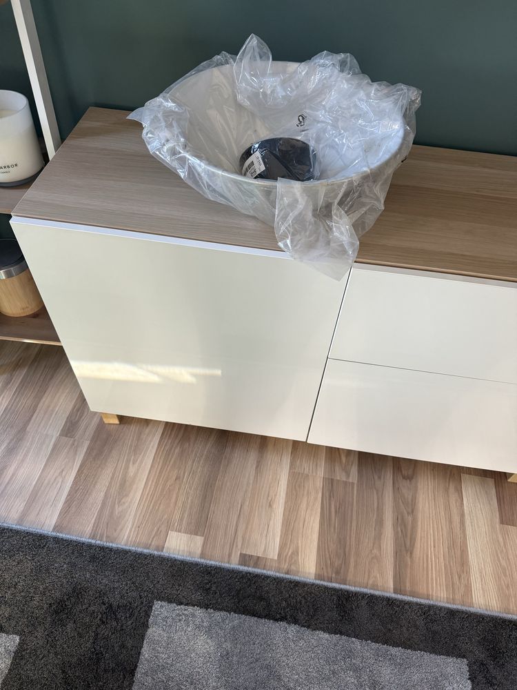 Ikea Foto lampa wisząca sufitowa 38 cm aluminium srebrna nowa