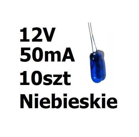 Żarówka miniaturowa niebieska 3x7mm 12V 50mA 10szt