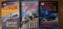 3 książki Clive Cussler,Wektor Władzy,Rwący Lód,Diabelskie Morze