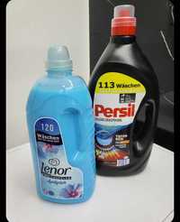 Persil żel do prania czarnego 5.65 l plus płyn do płukania Lenor 3l