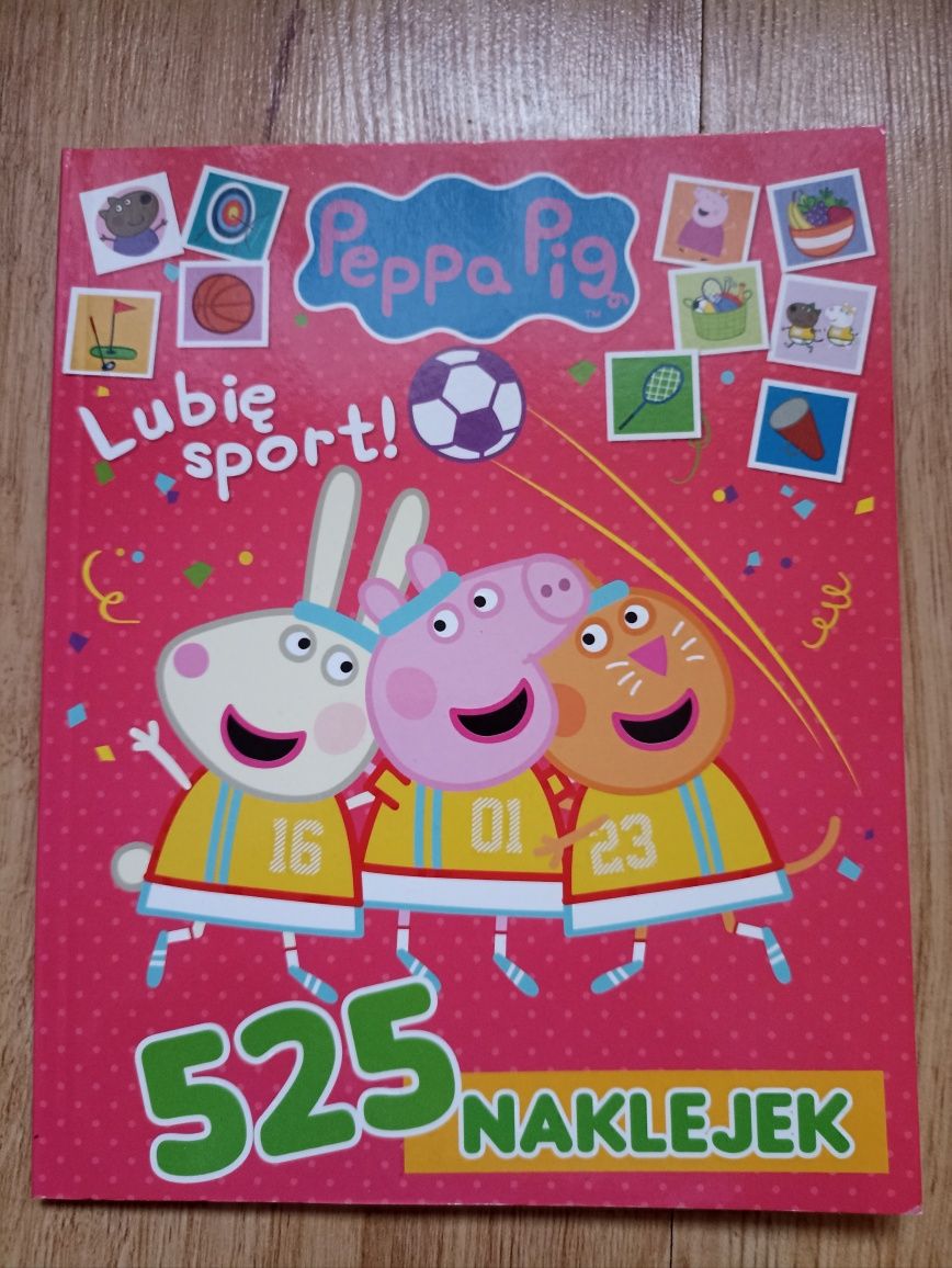 Peppa pig lubię sport 525 naklejek NOWA