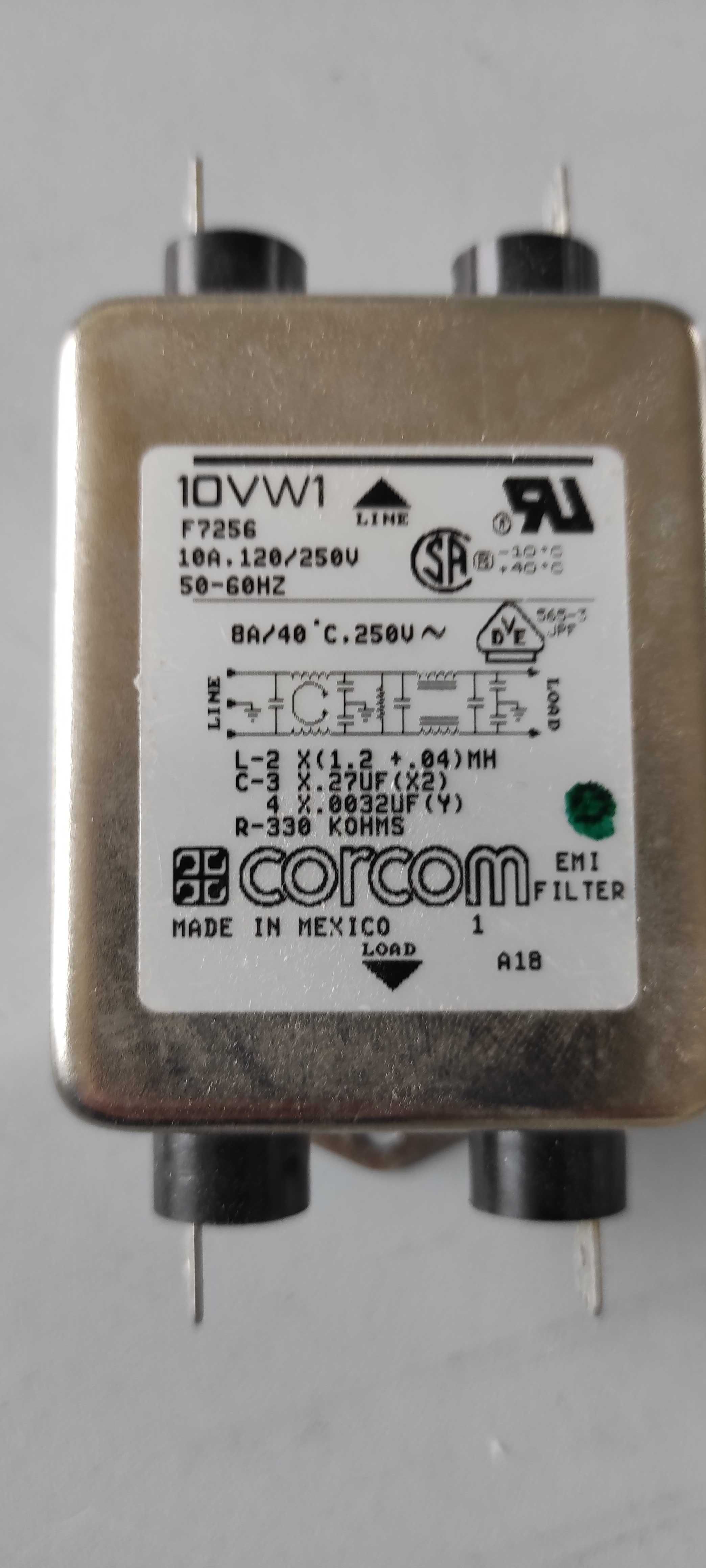 Сетевой фильтр Corcom 10VW1 f7256 120/250V 10A