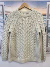 Kremowy sweter damski marki H&M rozmiar M