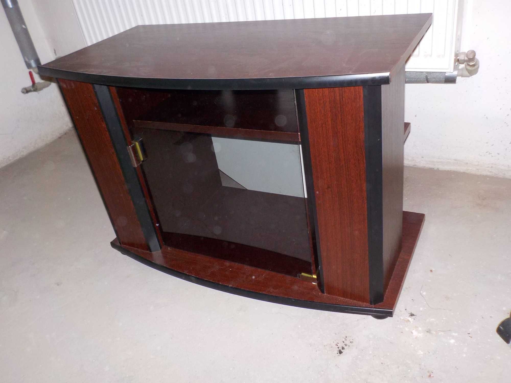 stolik szafka  pod TV komputer  . komoda  telewizor  szklane drzwi