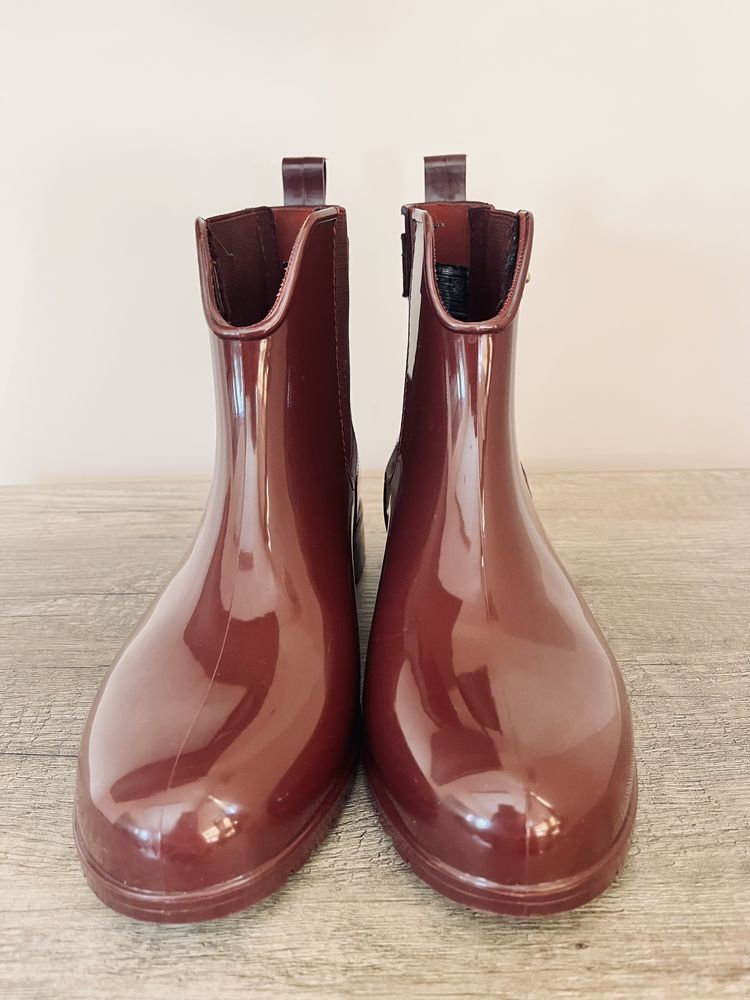 Kalosze burgundowe Tommy Hilfiger 38