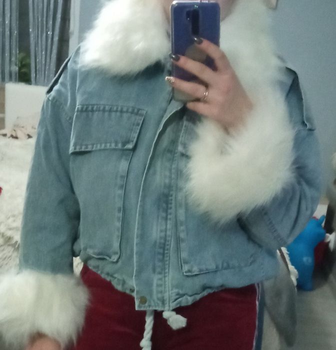 Kurtka dżinsowa z futerkiem