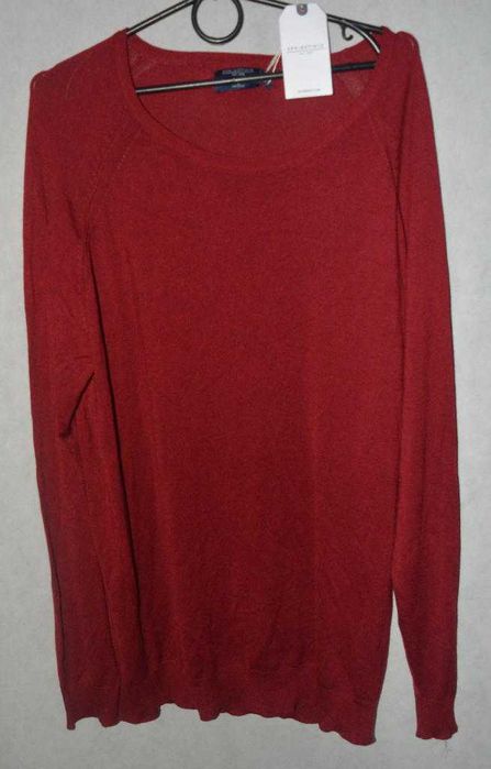 Cienki bordowy sweter Springfield 2XL