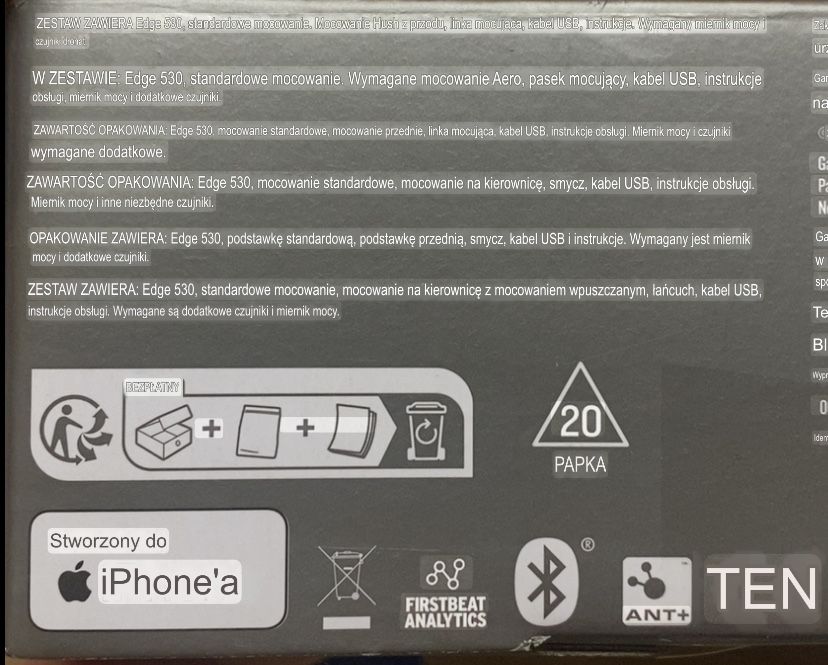 Nawigacja rowerowa GARMIN Edge 530 Liczik rowerowy.