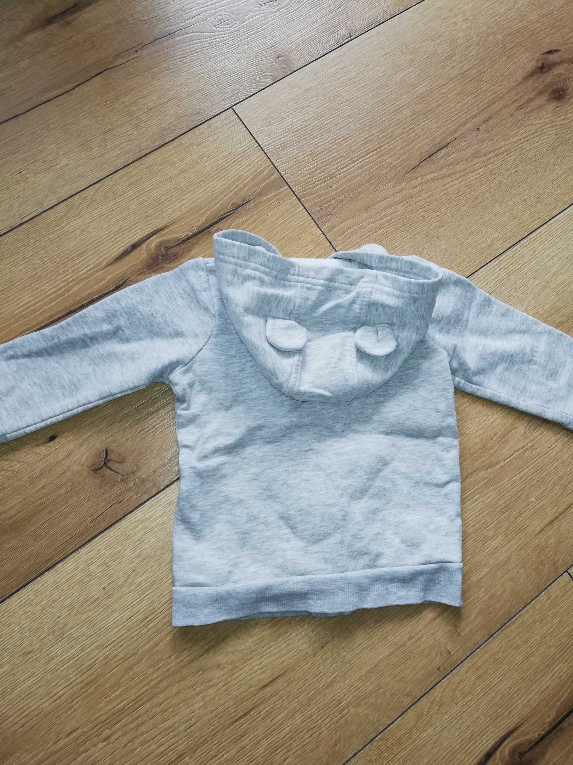 Bluza na suwak 74 szara z kapturem