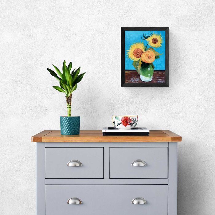 Ręcznie malowany obraz olejny 30x40 reprodukcja Van Gogh Słoneczniki