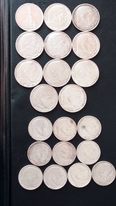 5 marek 2 marki 1934 , 1936 , 37 , 38 , 1939