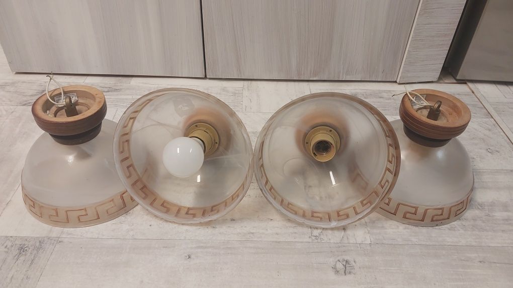 Lampa wisząca drewniana
