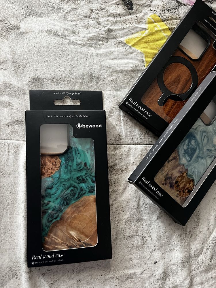 Nowy case / etui bewood - drewno z żywicą iPhone 14 Pro Max