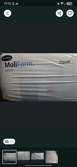 MoliForm Classic extra pieluchomajtki 4szt.