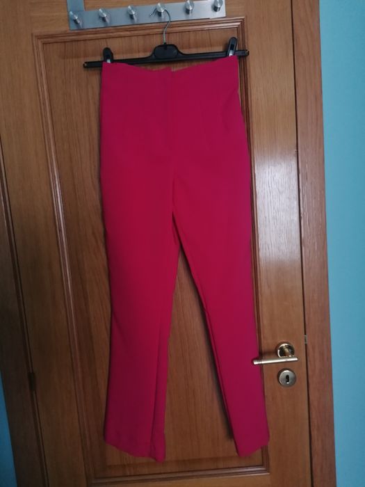 Calças de fato fúscia da zara