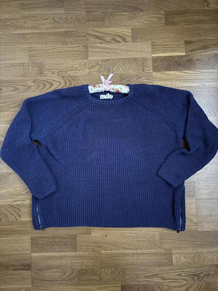 Gruby sweter H&M granat XL oversize