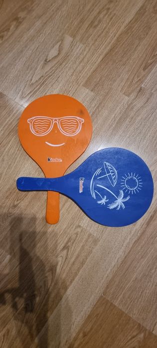 Paletki plażowe drewniane + piłeczki