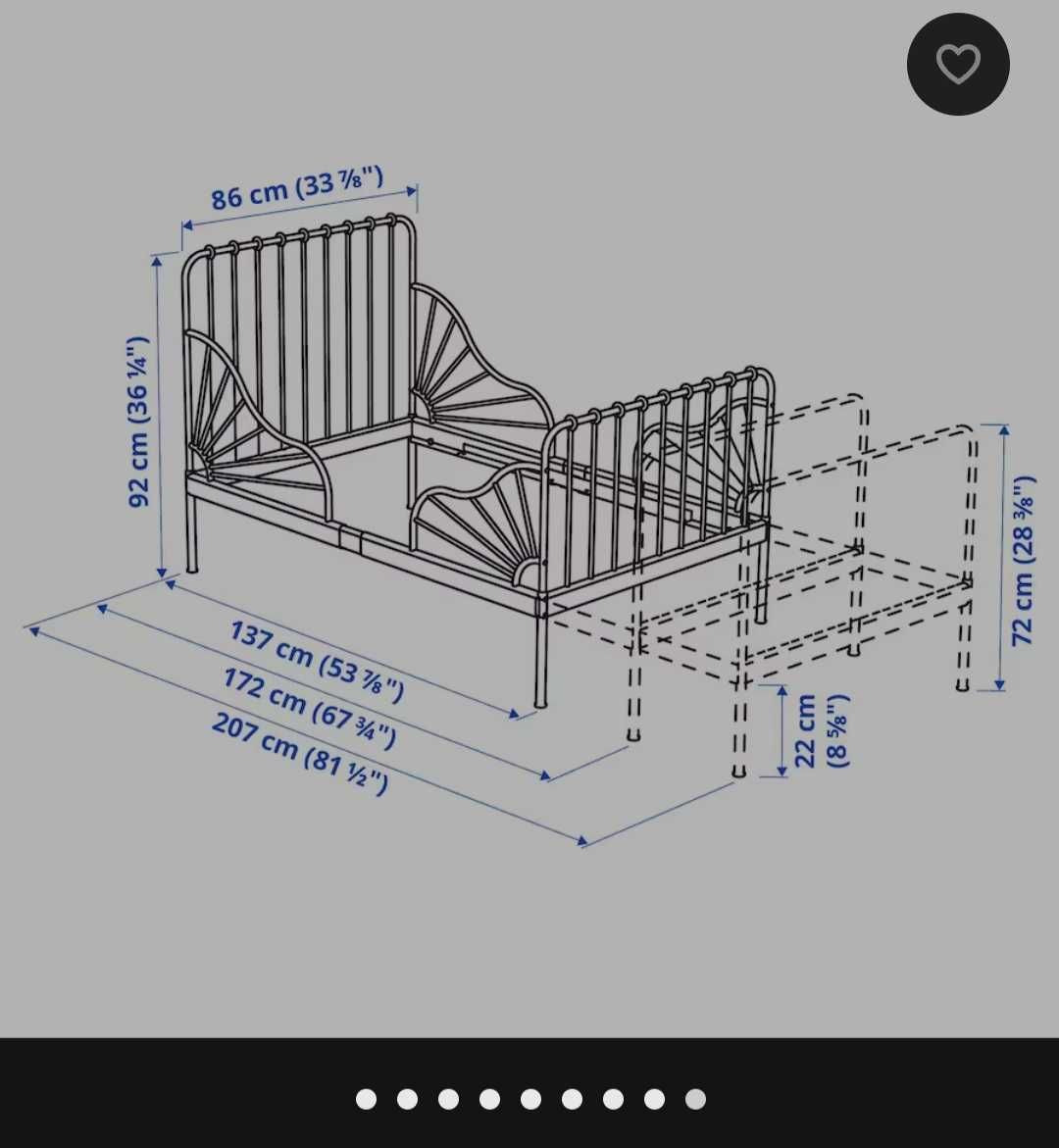 Łóżko Ikea Minnen rozsuwane z materacem