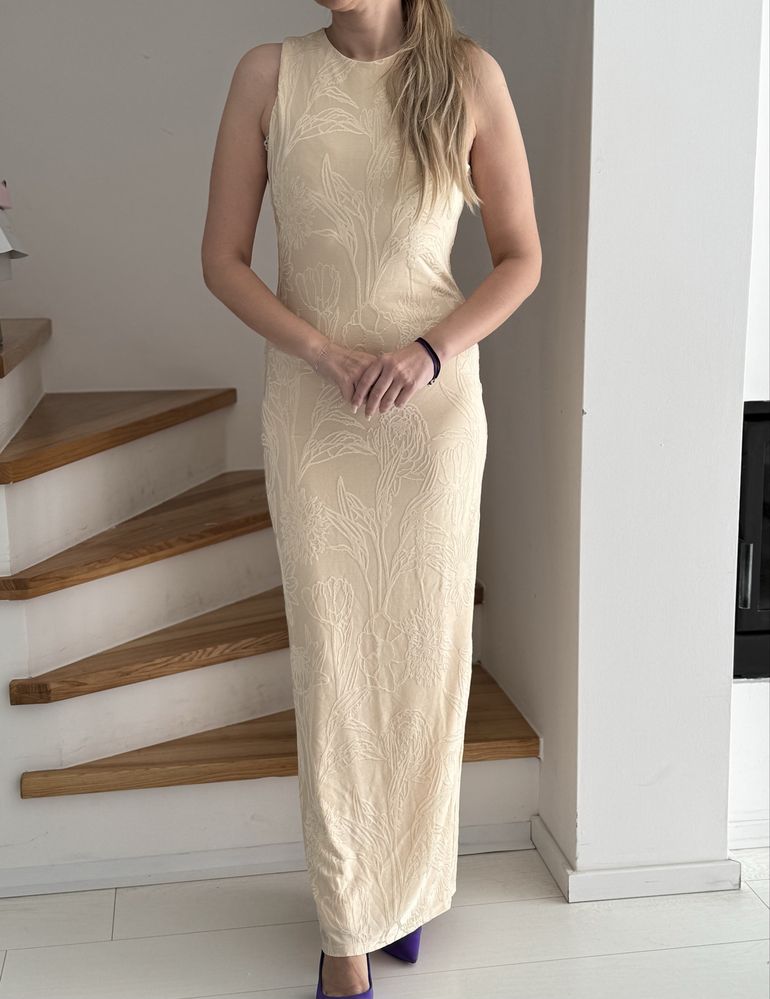 Długa sukienka, maxi, wesele, poprawiny, okazje, rozmiar M, 38,