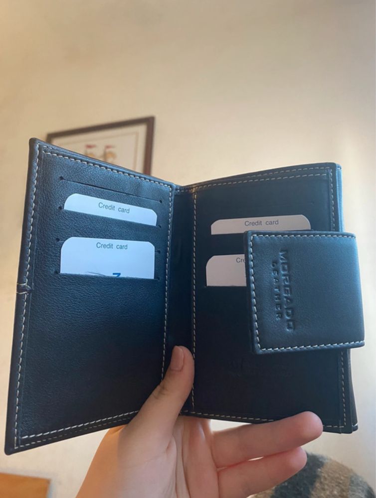Porta moedas em pele