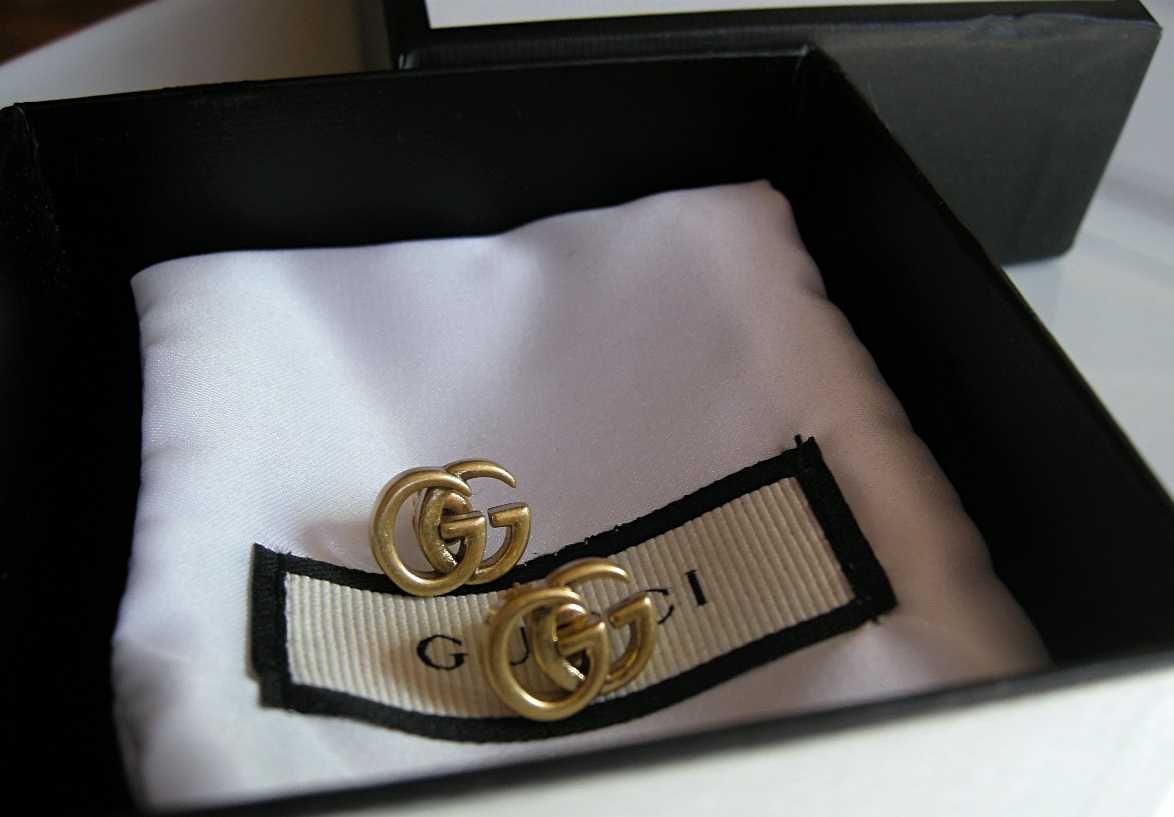 Gucci mosiężne kolczyki GG 12 mm Small