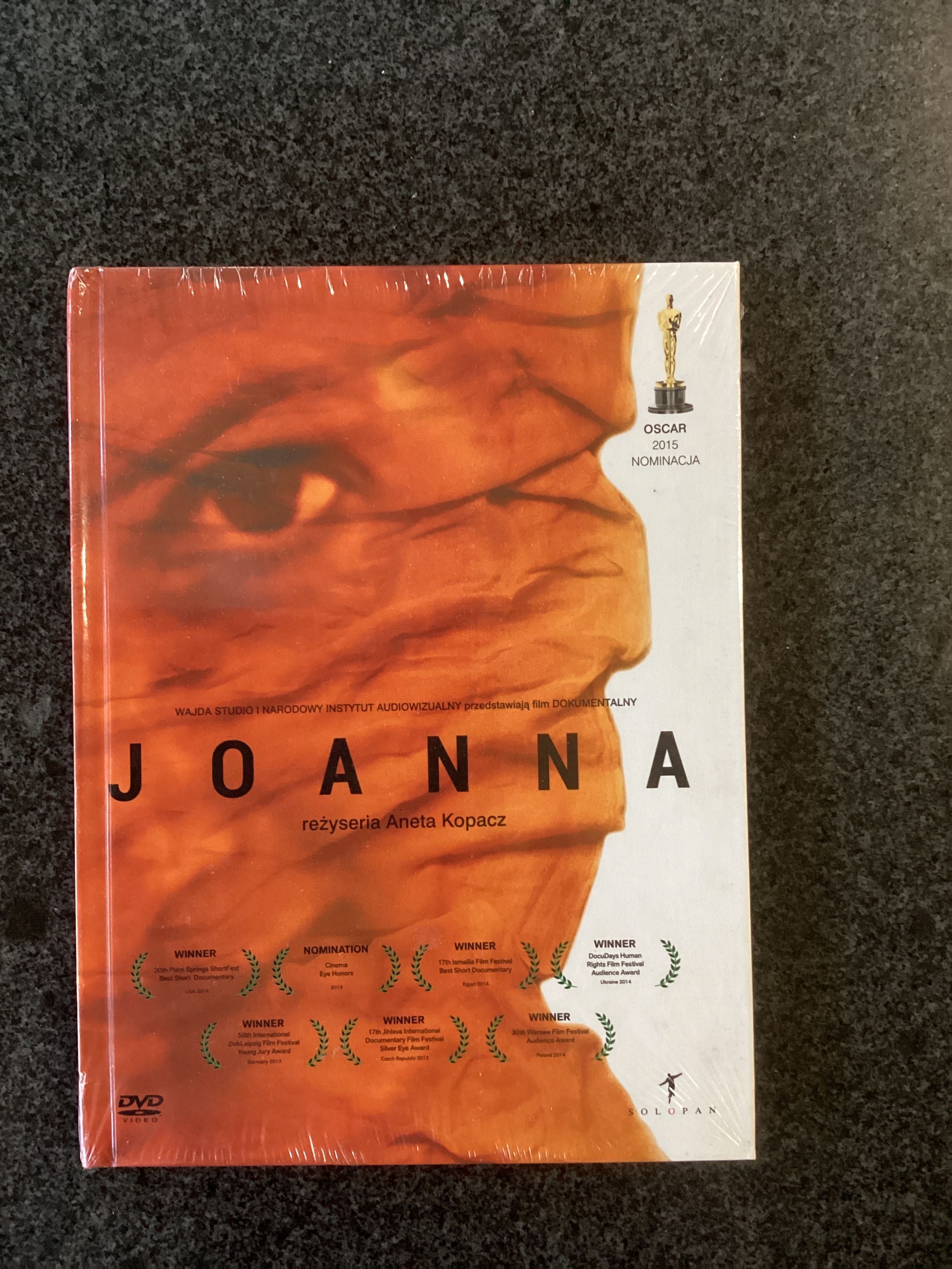 Płyta DVD, film „Joanna” reżyserii Anety Kopacz. Nominowany do Oscara