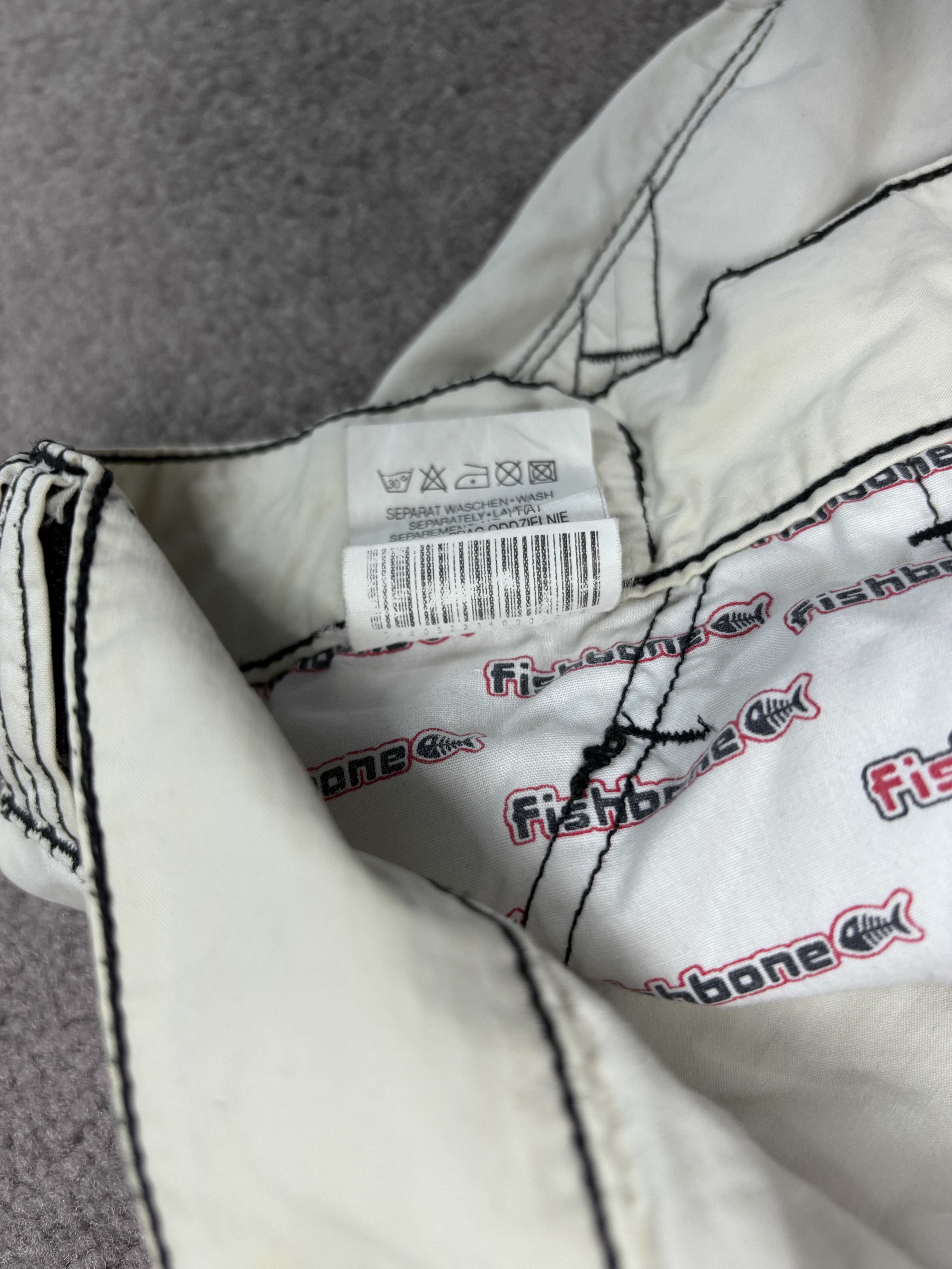 Spodnie Fishbone M Gear Cargo Beżowe Regulowane Kieszenie