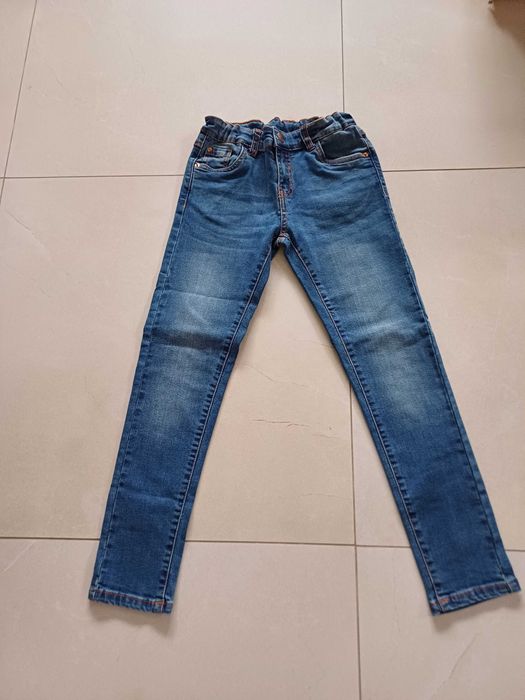 Spodnie jeansy dla dziewczynki dziewczęce endo rozm 140