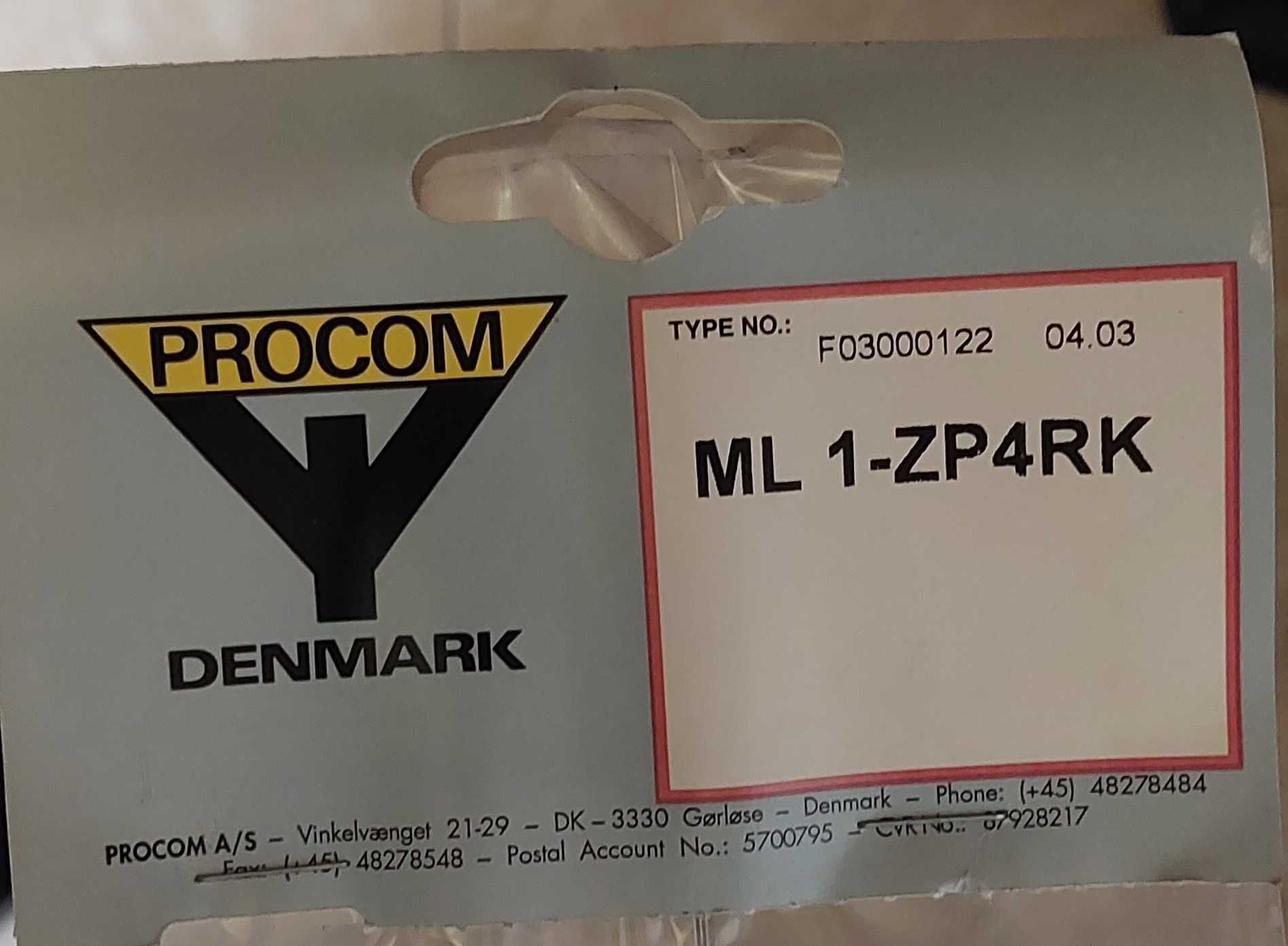 3 Antenas 1/4 Onda Procom ML 1-ZP4RK Banda 80MHz com suporte e cabo