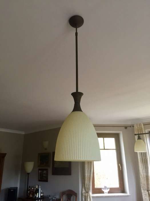 Lampa sufitowa, szklany klosz