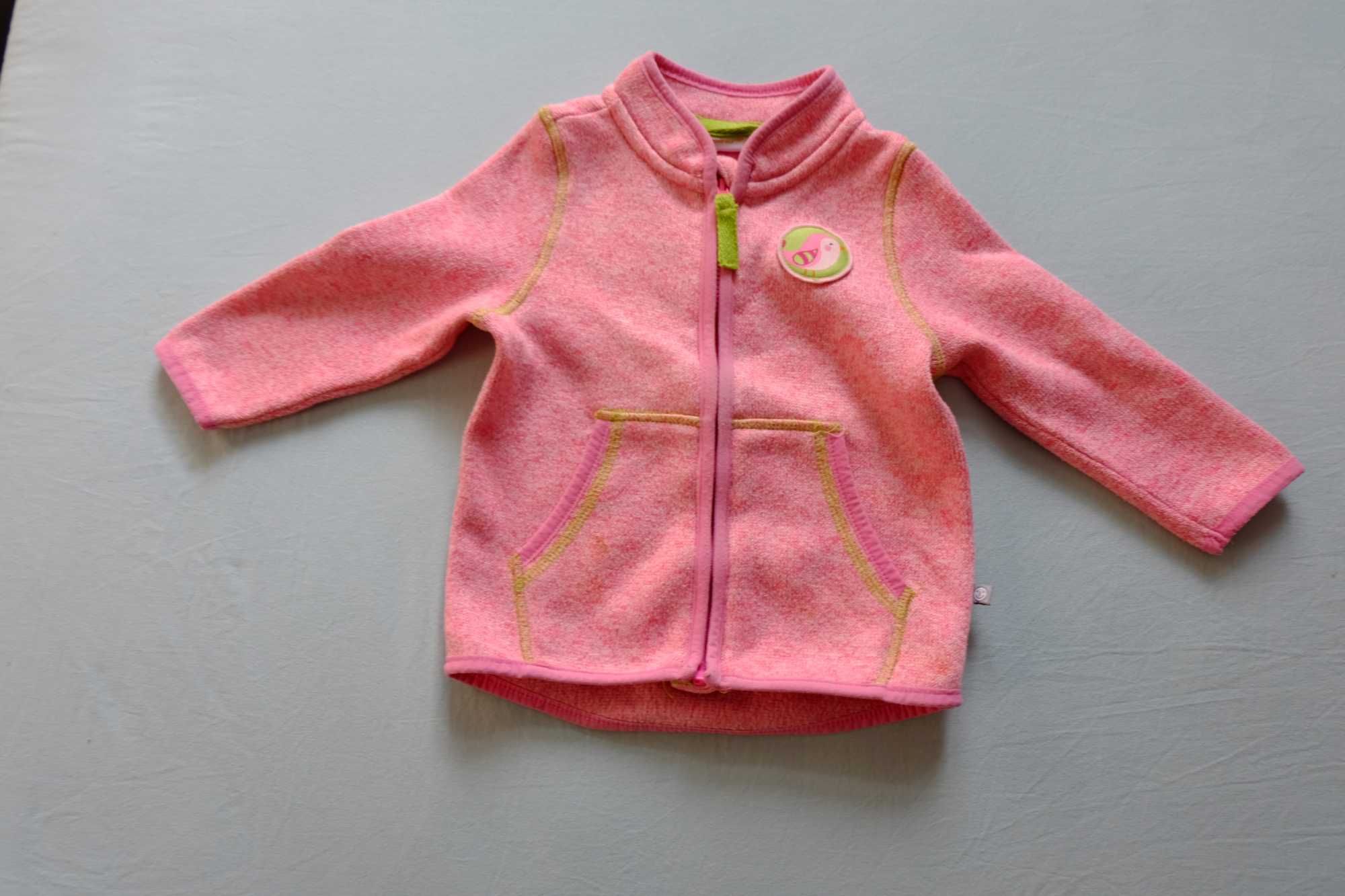 Ciepła różowa bluza dla dziewczynki Liegelind 80
