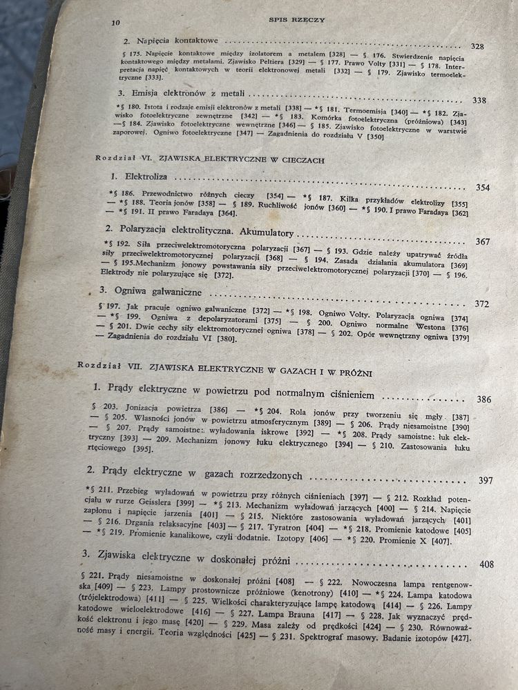 Elektryczność i budowa materii książka 1954 rok