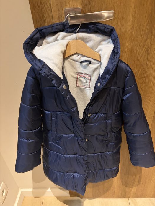 Kurtka zimowa dluga dla dziewczynki 6-7