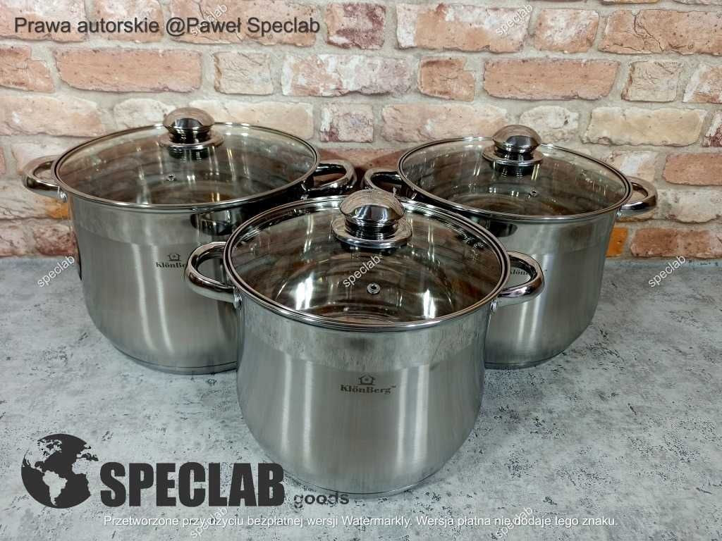 Garnek duży na bigos zupę 7 litrów 22 cm KlönBerg KB2522, Gaz indukcja